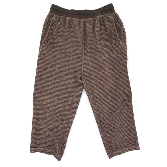 NEW Nike Dri-fit Yoga 3/4 Cropped Harem Pants Brown Knit Athleisure Lounge Boho - Picture 1 of 8